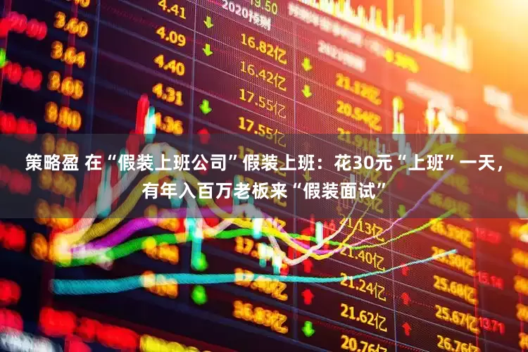 策略盈 在“假装上班公司”假装上班：花30元“上班”一天，有年入百万老板来“假装面试”