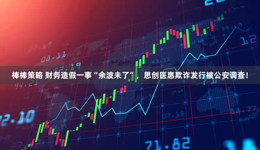 棒棒策略 财务造假一事“余波未了”，思创医惠欺诈发行被公安调查！