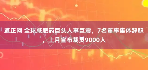道正网 全球减肥药巨头人事巨震，7名董事集体辞职，上月宣布裁员9000人